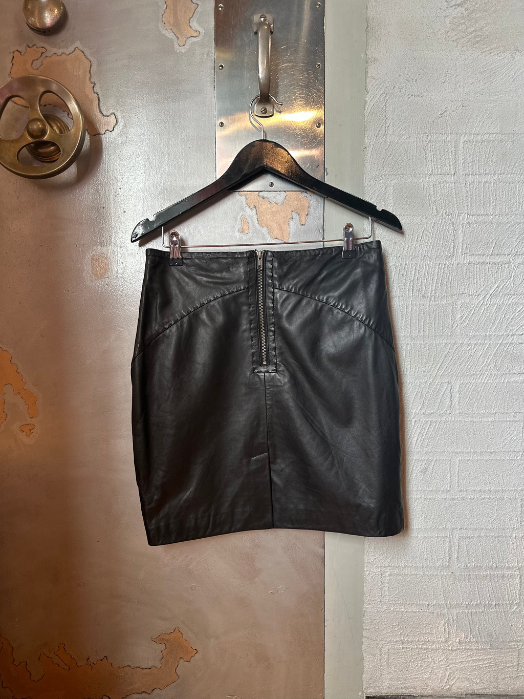 Miniskirt i lammeskind