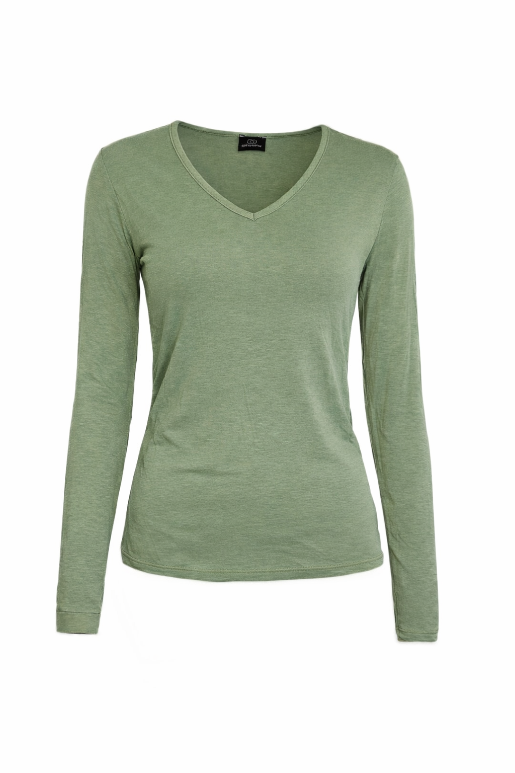 V-neck Basic Bluse, Army, i Viscose Cashmere | Made by Andersen