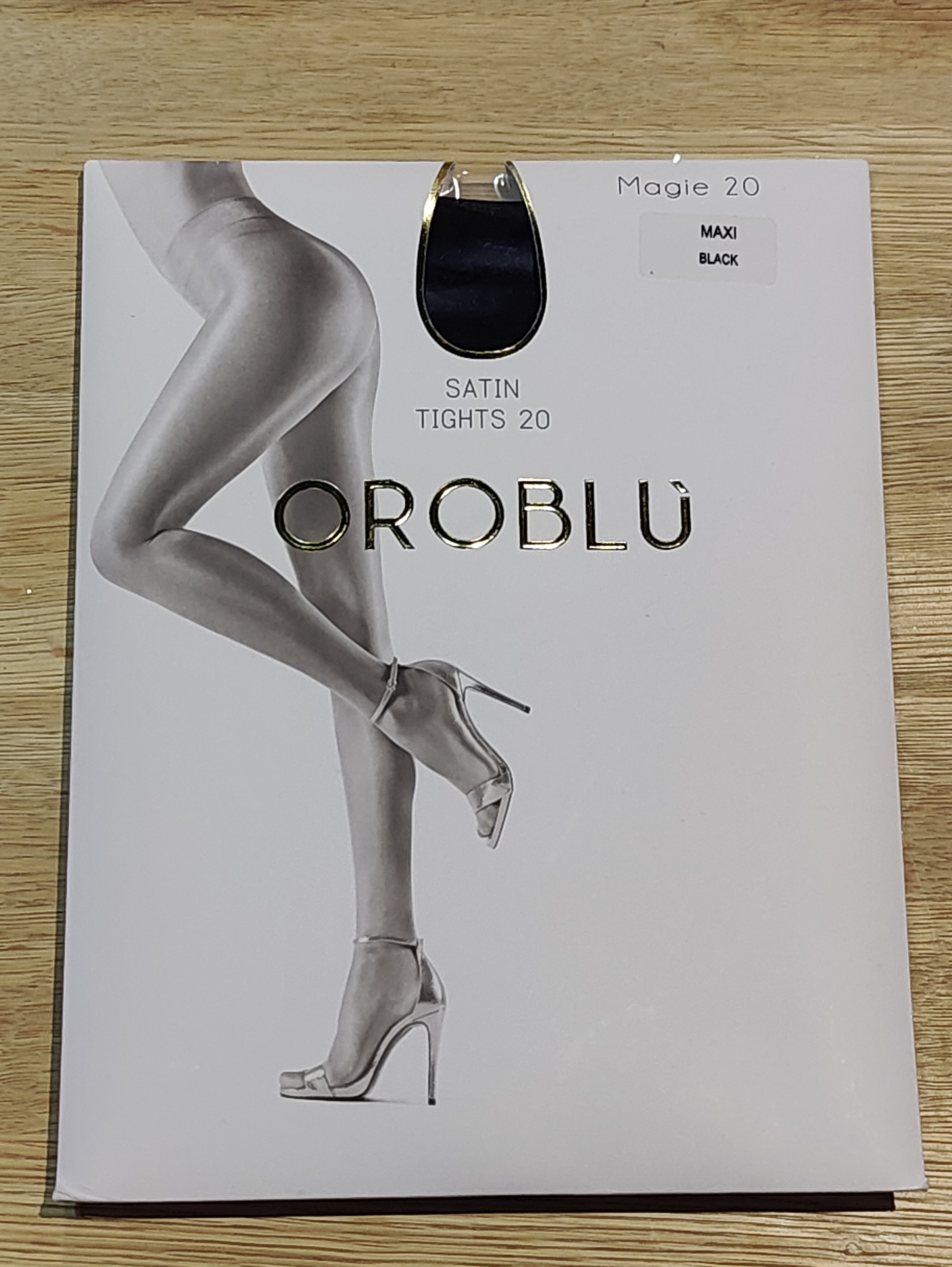 Oroblù Magie 20 – Satin strømpebukser 20 den (Sort, Maxi)