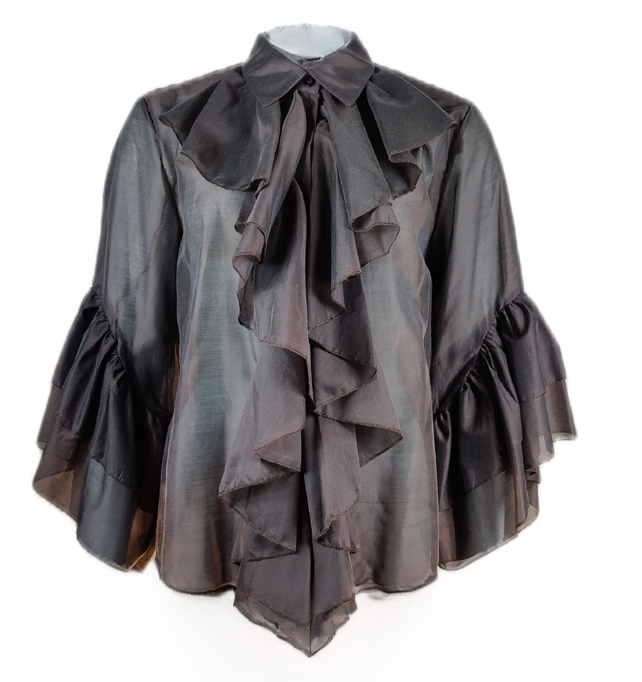 Komtesse-bluse i 100% Tencel, l/xl