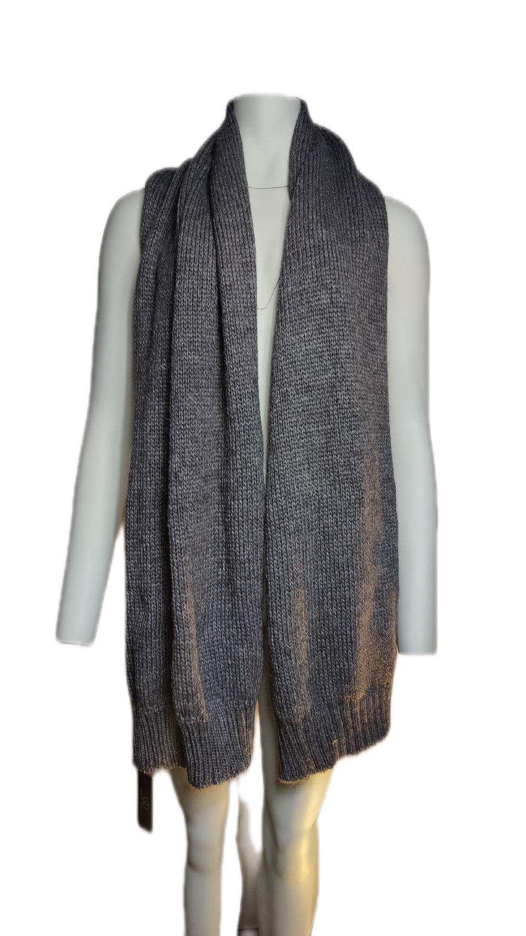 Strikket tørklæde – Grå, Made by Andersen | 180 × 50 cm