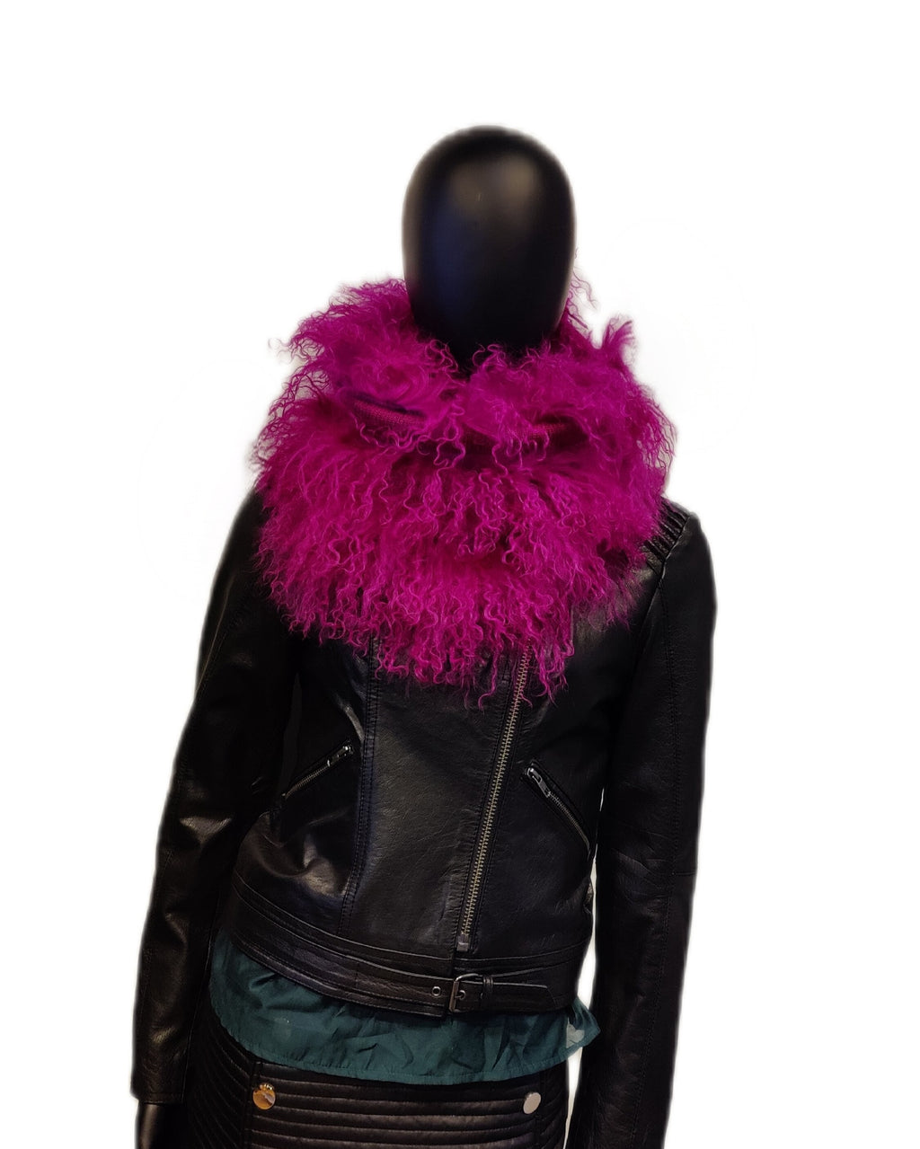 Pelskrave fra tibetansk får - fuchsia