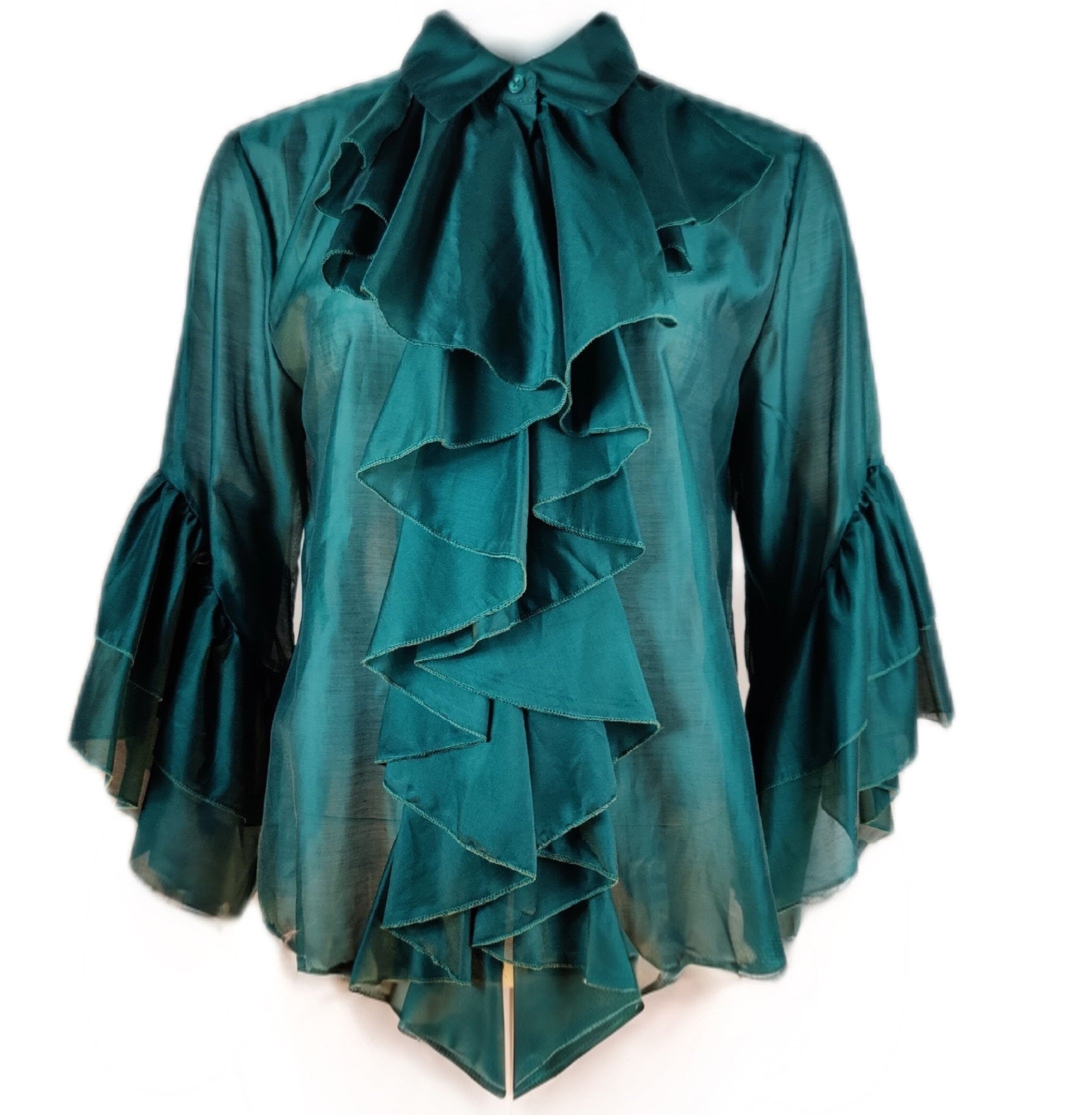 Komtesse-bluse i 100% Tencel, s/m