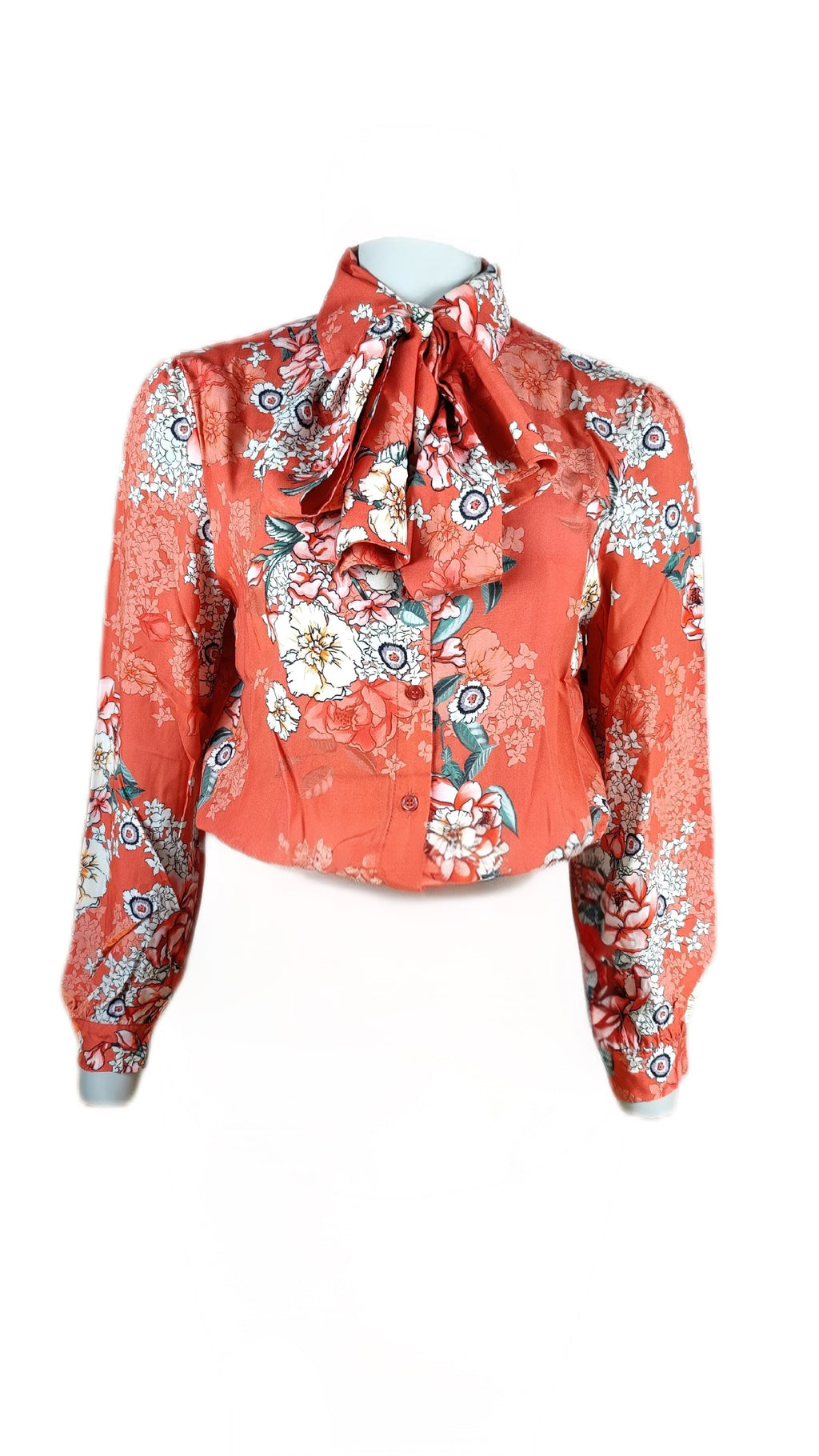 Skjortebluse orange/koral