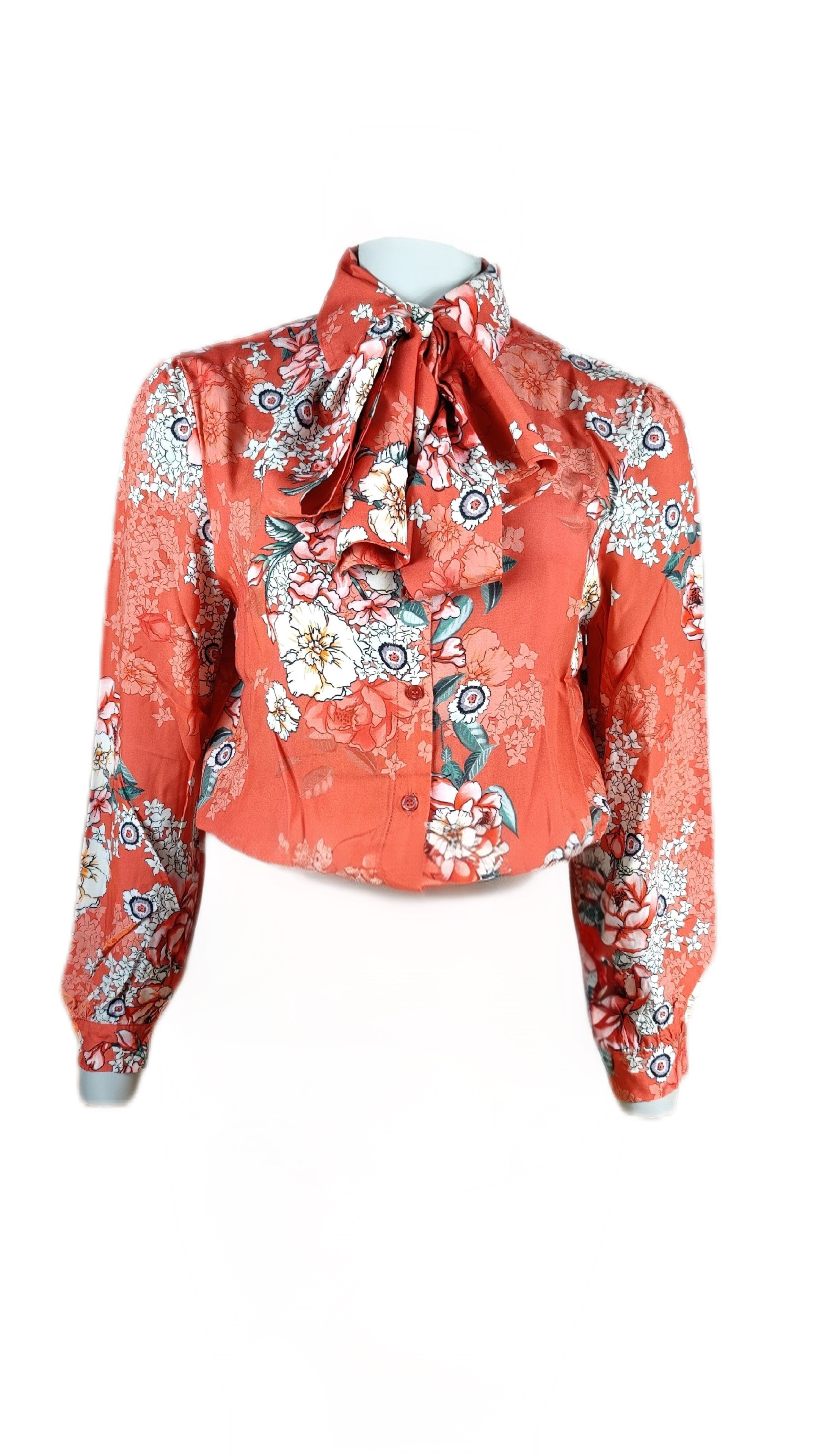 Skjortebluse orange/koral