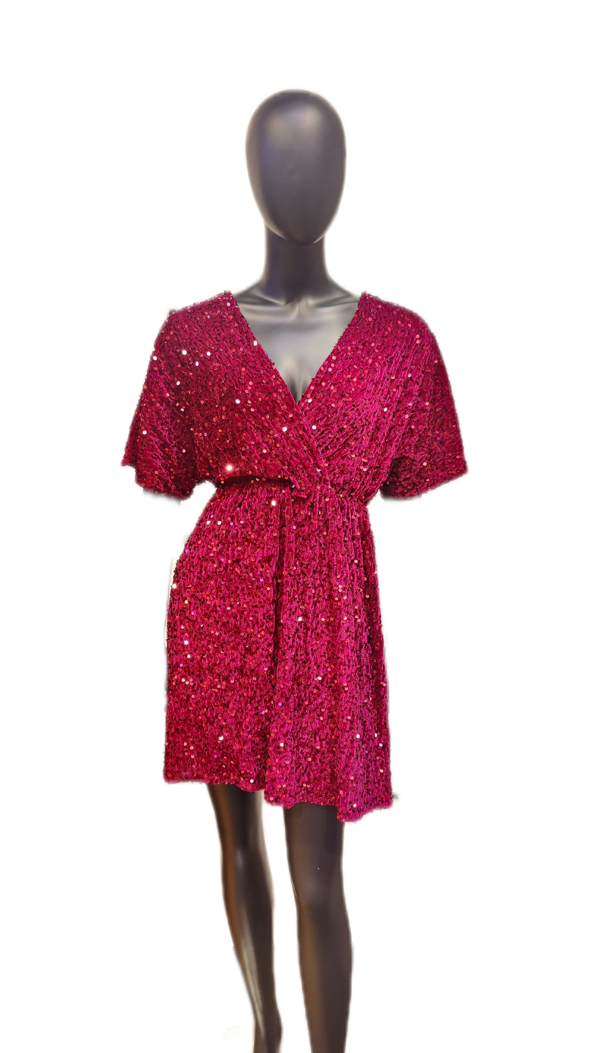 Velour Palliet Kjole – Nyhed