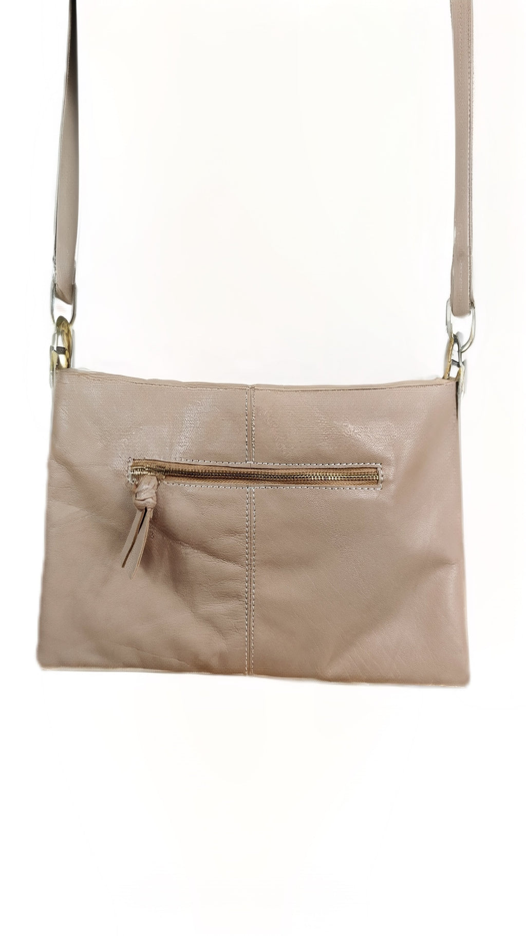 Skuldertaske i præget lammeskind – Snakeprint