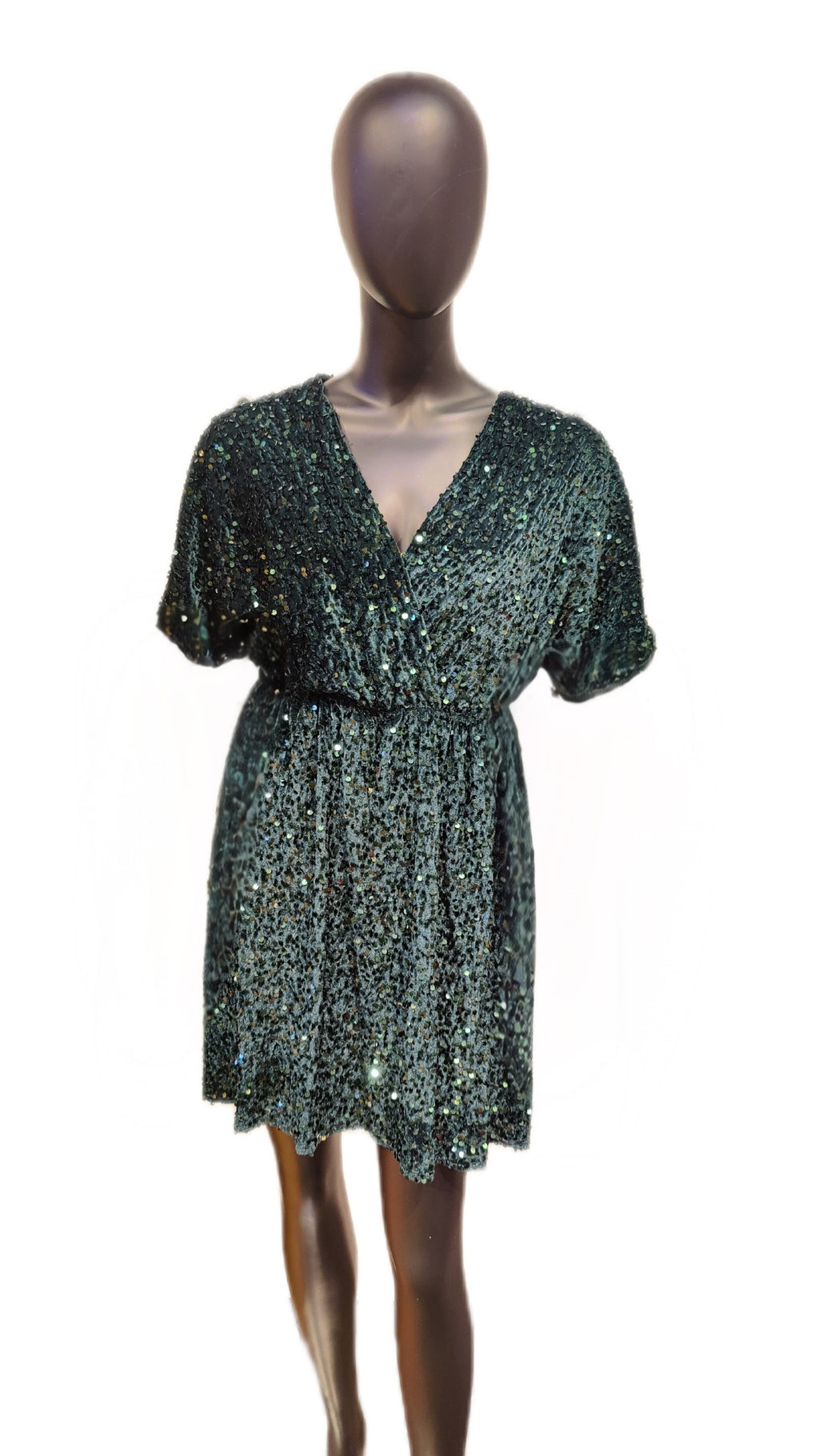 Velour Palliet Kjole – Nyhed