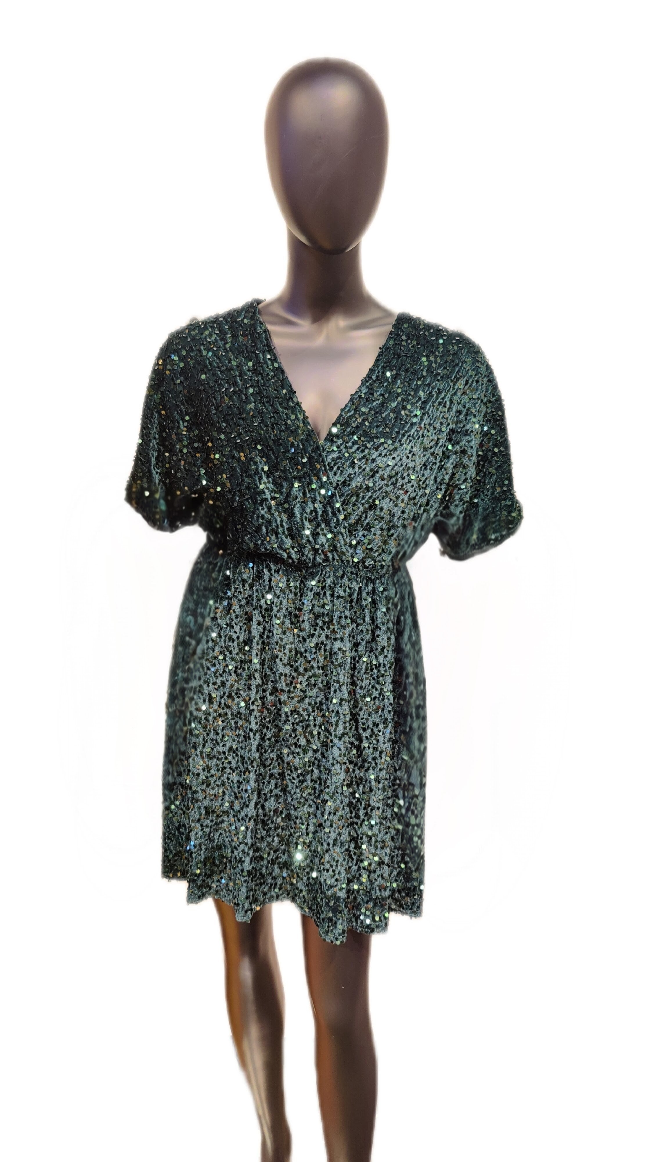 Velour Palliet Kjole – Nyhed