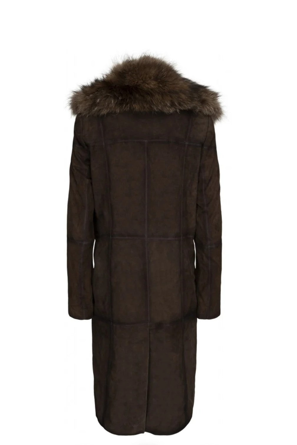 OnStage Goat Suede frakke med vaskebjørnskrave