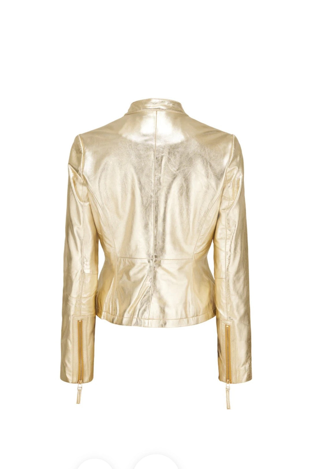 Guldfarvet metallic statementjakke | Onstage