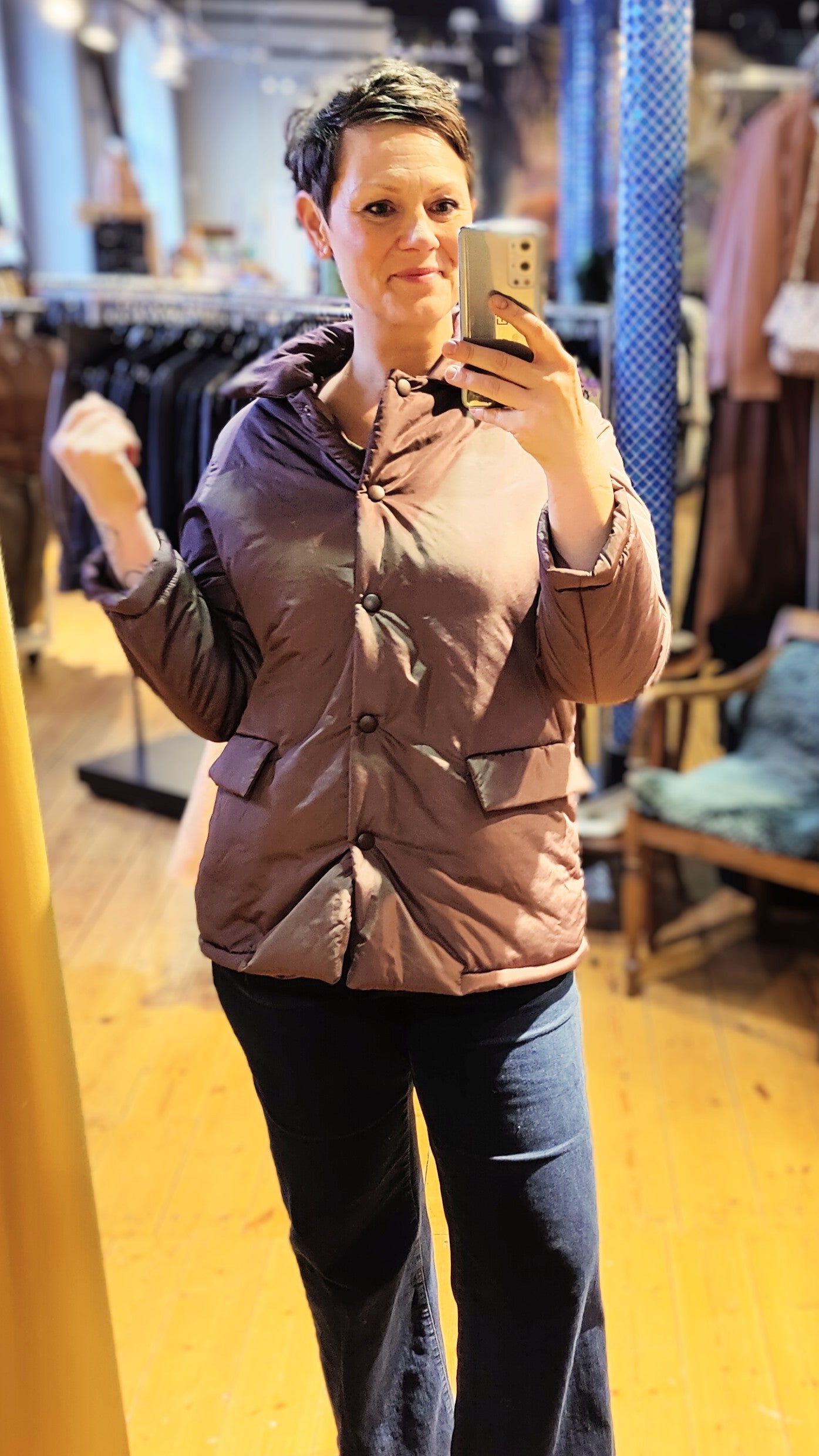 Vatteret bomuldsjakke – One Size (M) · Italiensk design · 5 farver