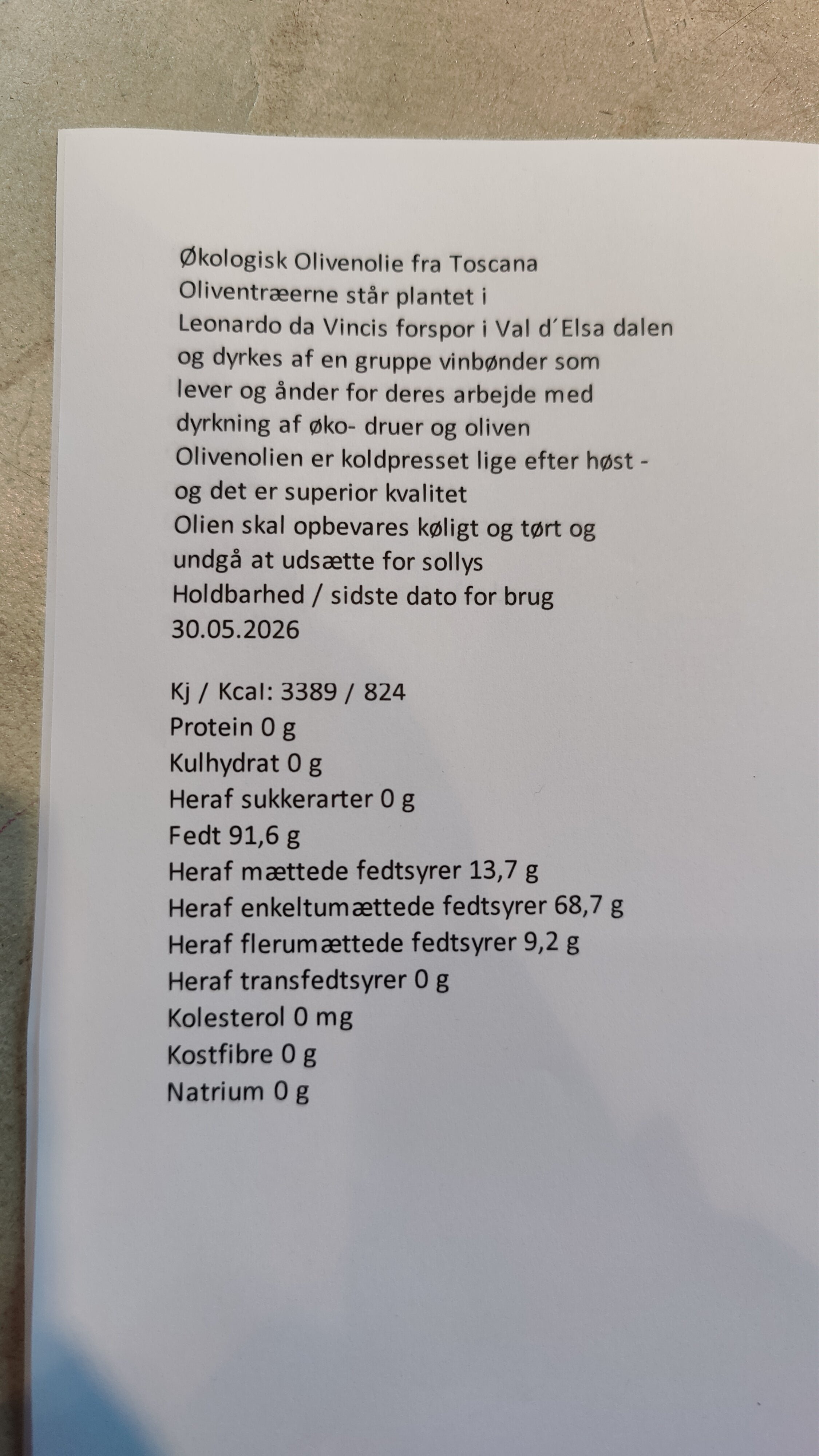 Økologisk Extra Jomfru Olivenolie – Corbiolo 0,5 L