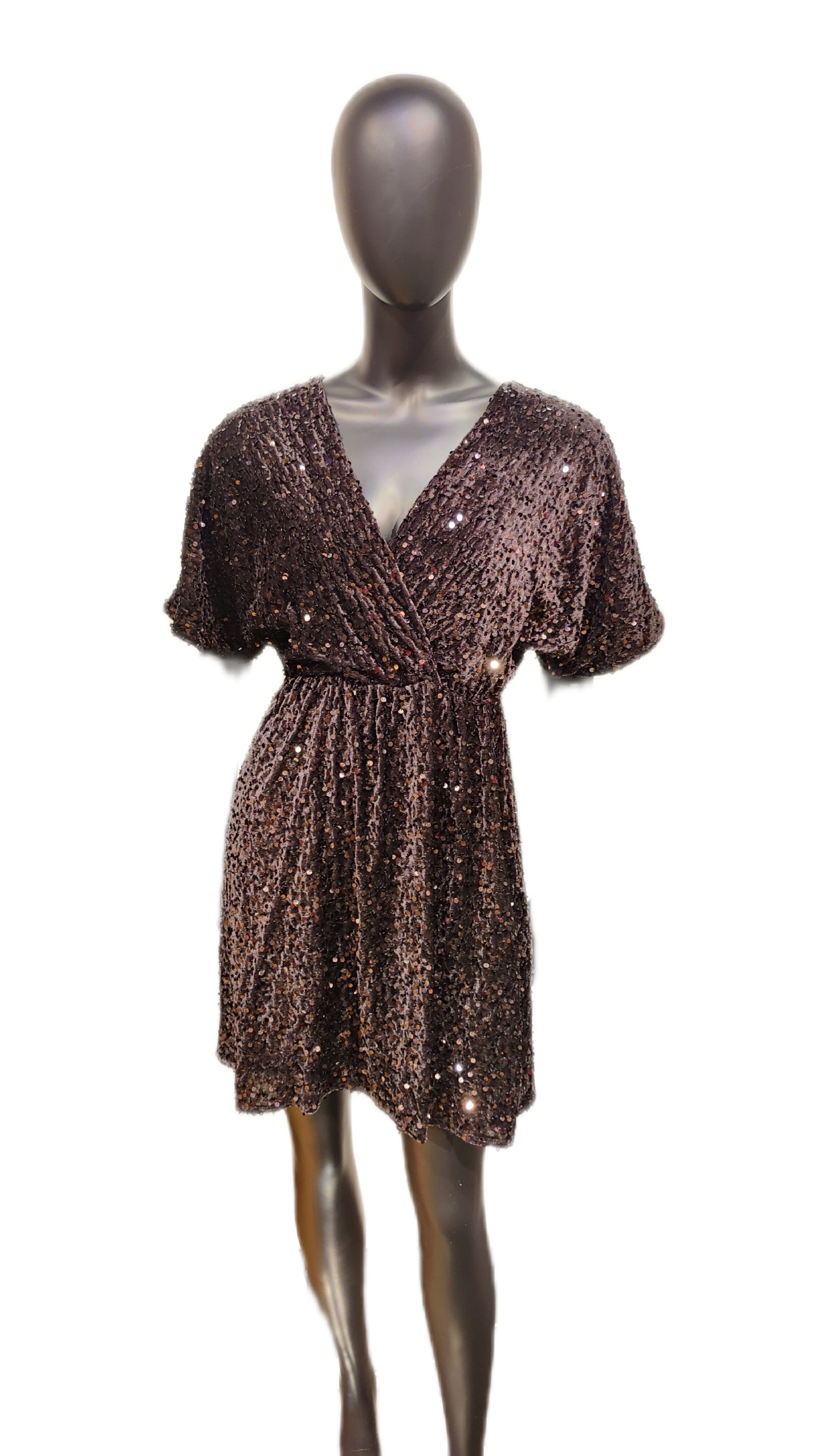 Velour Palliet Kjole – Nyhed