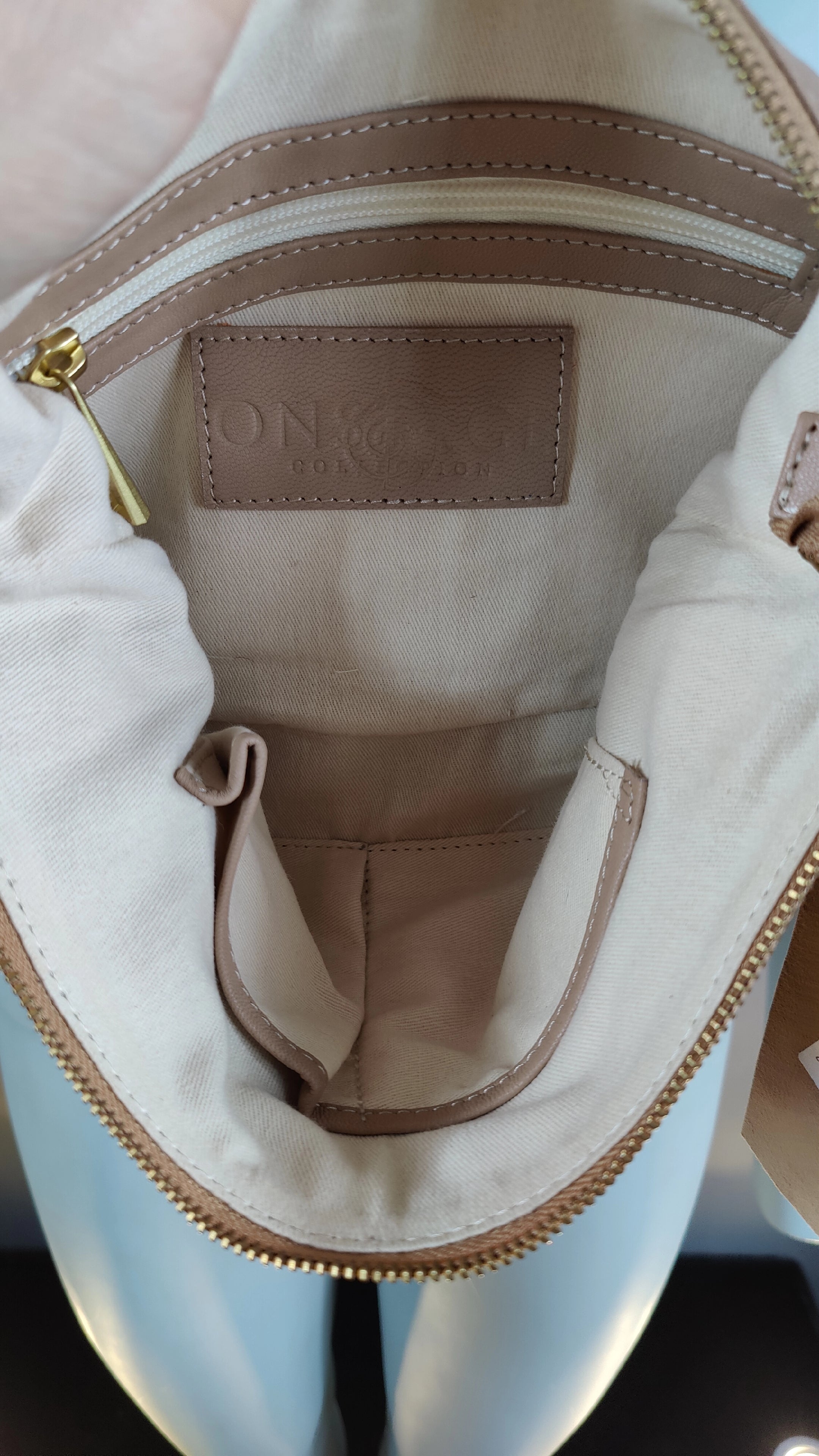 Skuldertaske i præget lammeskind – Snakeprint